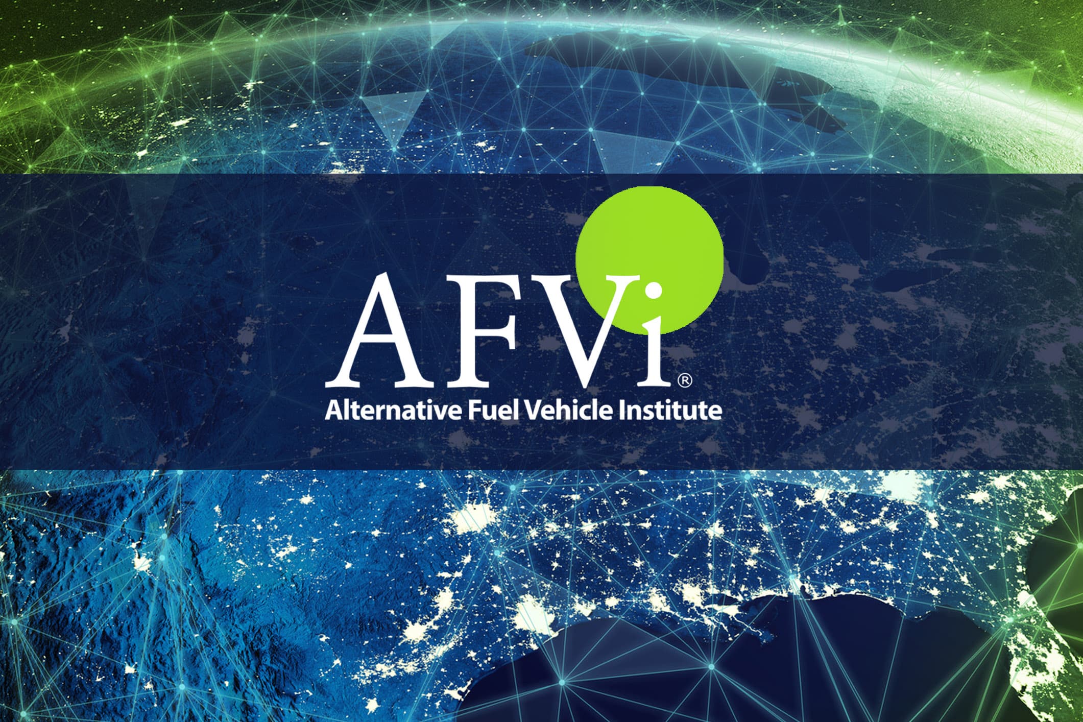 The AFVi logo and a digital network are projected over the United States, demonstrating the company's reach and influence in the alternative fuels industry.